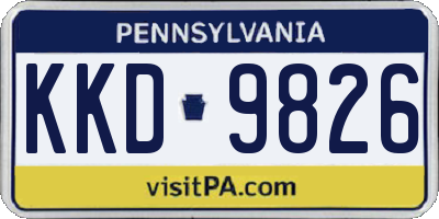 PA license plate KKD9826