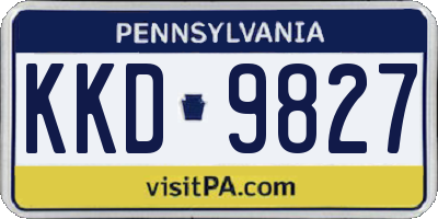 PA license plate KKD9827