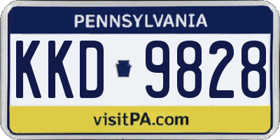 PA license plate KKD9828