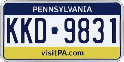 PA license plate KKD9831