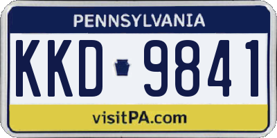 PA license plate KKD9841