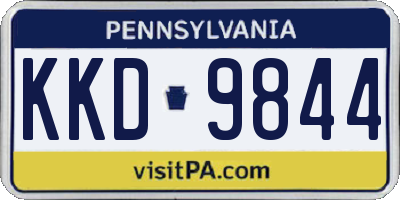 PA license plate KKD9844
