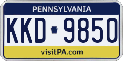 PA license plate KKD9850