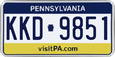 PA license plate KKD9851