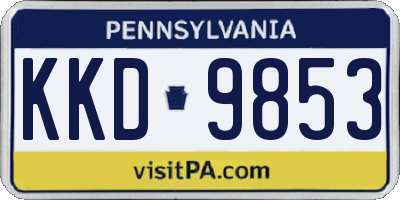 PA license plate KKD9853