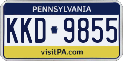 PA license plate KKD9855