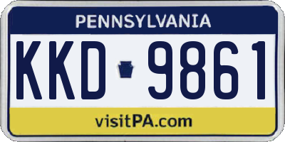 PA license plate KKD9861