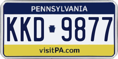 PA license plate KKD9877