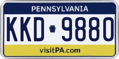 PA license plate KKD9880