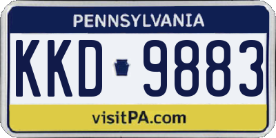 PA license plate KKD9883