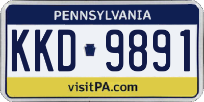 PA license plate KKD9891