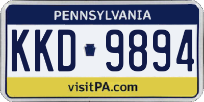 PA license plate KKD9894