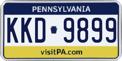 PA license plate KKD9899