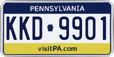 PA license plate KKD9901