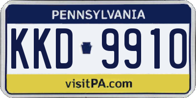 PA license plate KKD9910
