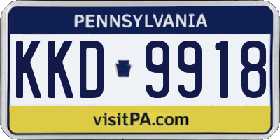 PA license plate KKD9918