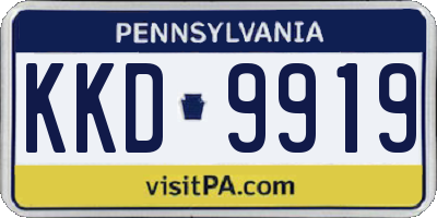 PA license plate KKD9919