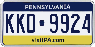 PA license plate KKD9924