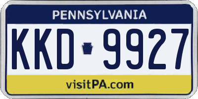 PA license plate KKD9927