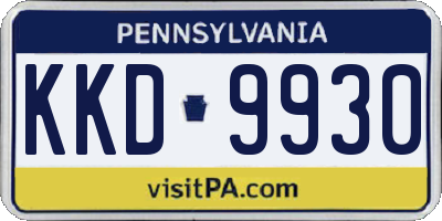 PA license plate KKD9930
