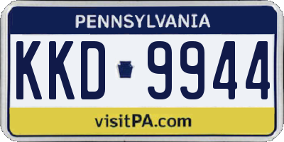 PA license plate KKD9944