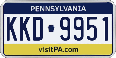 PA license plate KKD9951