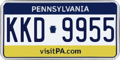 PA license plate KKD9955