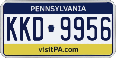 PA license plate KKD9956
