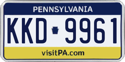 PA license plate KKD9961