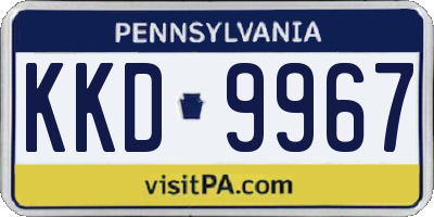PA license plate KKD9967