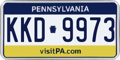 PA license plate KKD9973