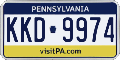 PA license plate KKD9974