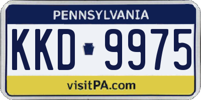 PA license plate KKD9975