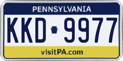 PA license plate KKD9977
