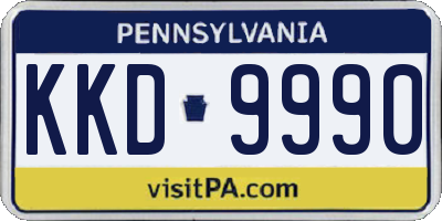 PA license plate KKD9990