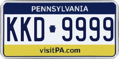 PA license plate KKD9999