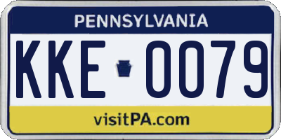 PA license plate KKE0079