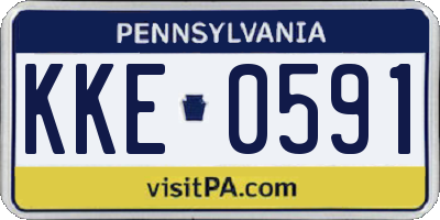 PA license plate KKE0591