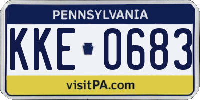 PA license plate KKE0683