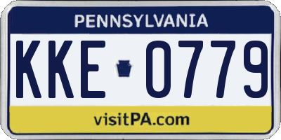 PA license plate KKE0779