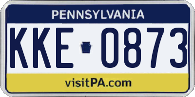 PA license plate KKE0873