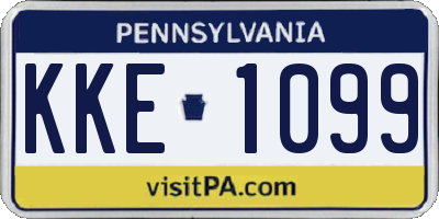 PA license plate KKE1099