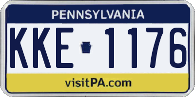 PA license plate KKE1176