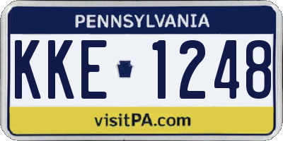 PA license plate KKE1248