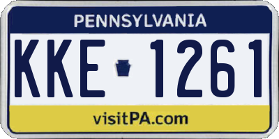 PA license plate KKE1261