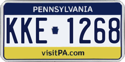 PA license plate KKE1268
