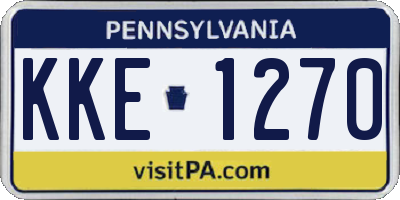 PA license plate KKE1270