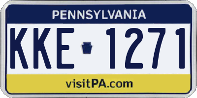 PA license plate KKE1271
