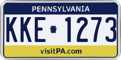 PA license plate KKE1273