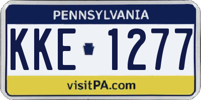 PA license plate KKE1277
